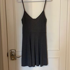 Grey Forever 21 fit and flare skater dress short